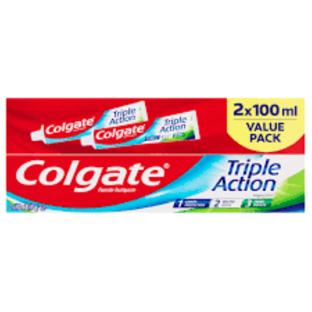 COLGATE TP TRIPLE ACTION 2X100ML